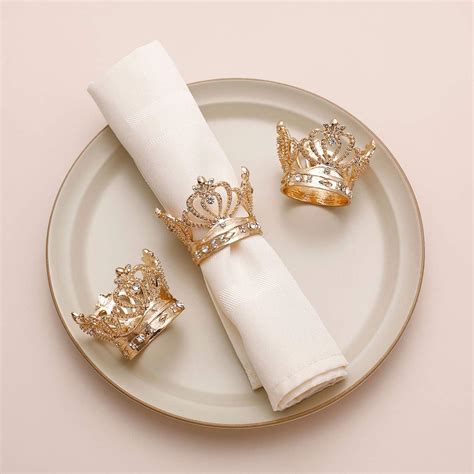 amazon gold napkin rings|More.